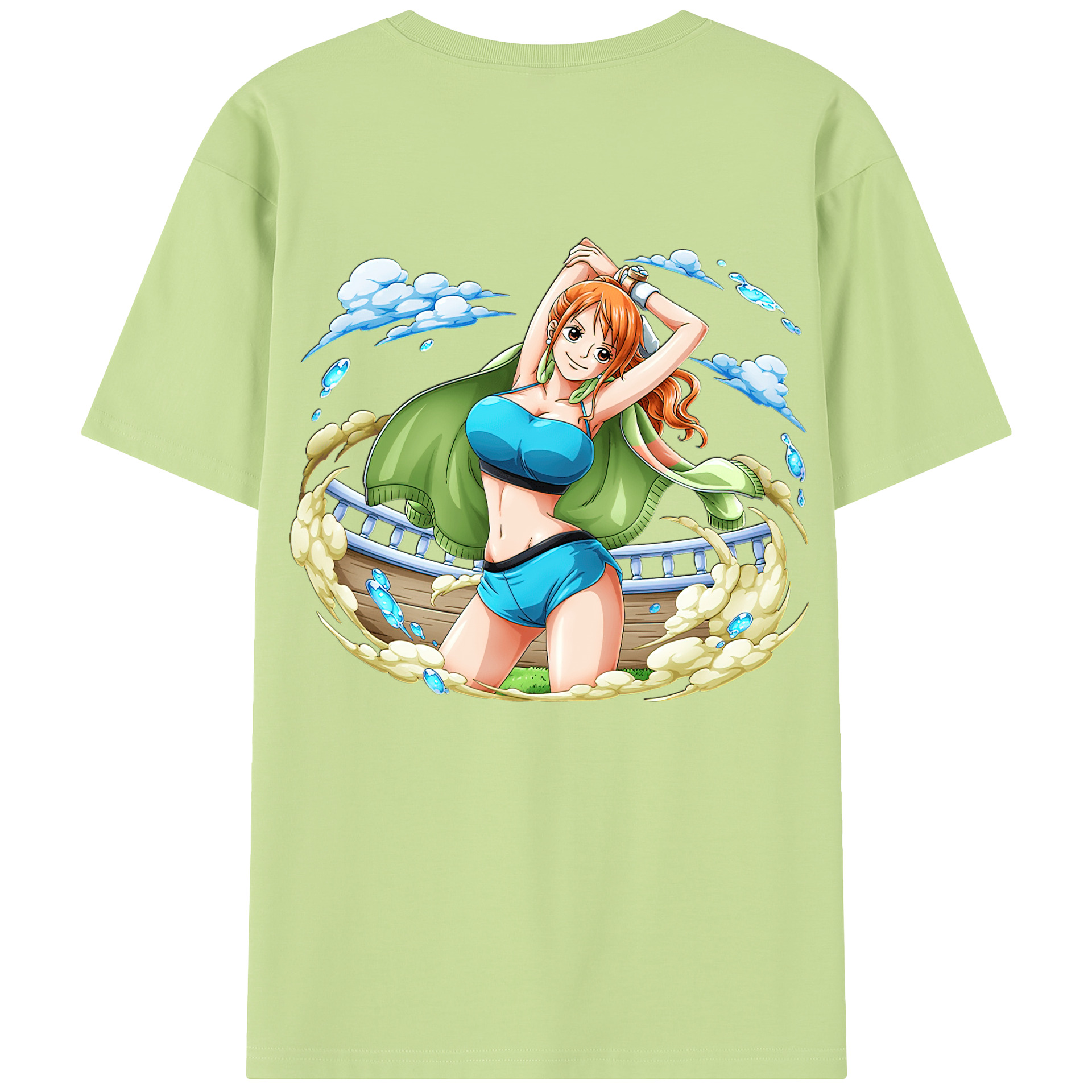 ワンピース ナミ ONE PIECE Nami 綿100％半袖Tシャツ（背面プリント）